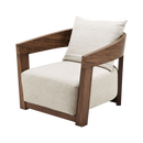 byt-CH-13 LOUNGE CHAIR - White & Brown
