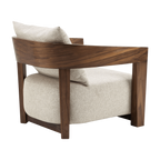byt-CH-13 LOUNGE CHAIR - White & Brown