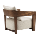 byt-CH-13 LOUNGE CHAIR - White & Brown