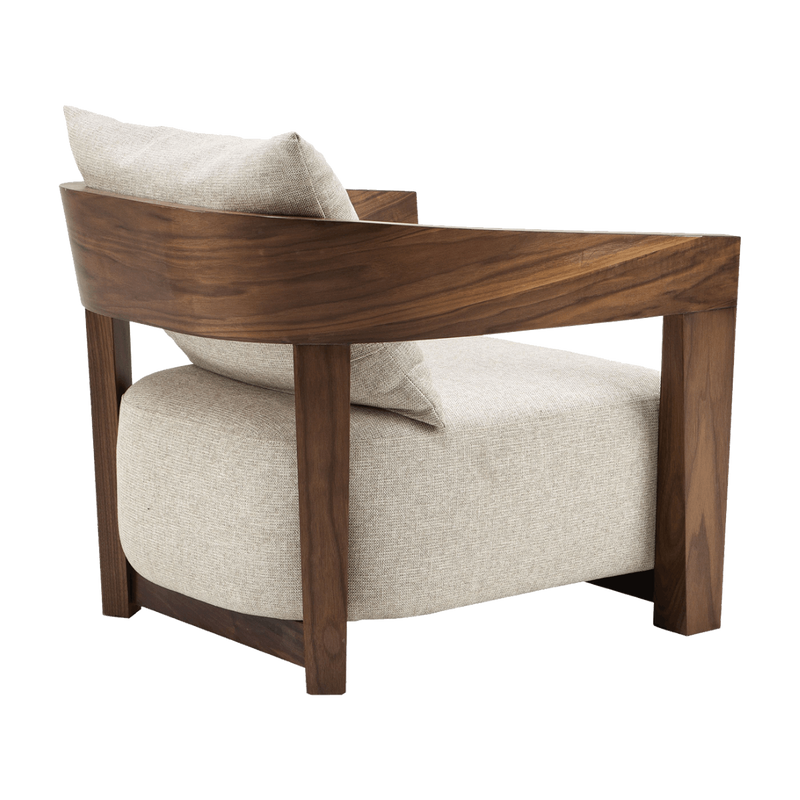 byt-CH-13 LOUNGE CHAIR - White & Brown