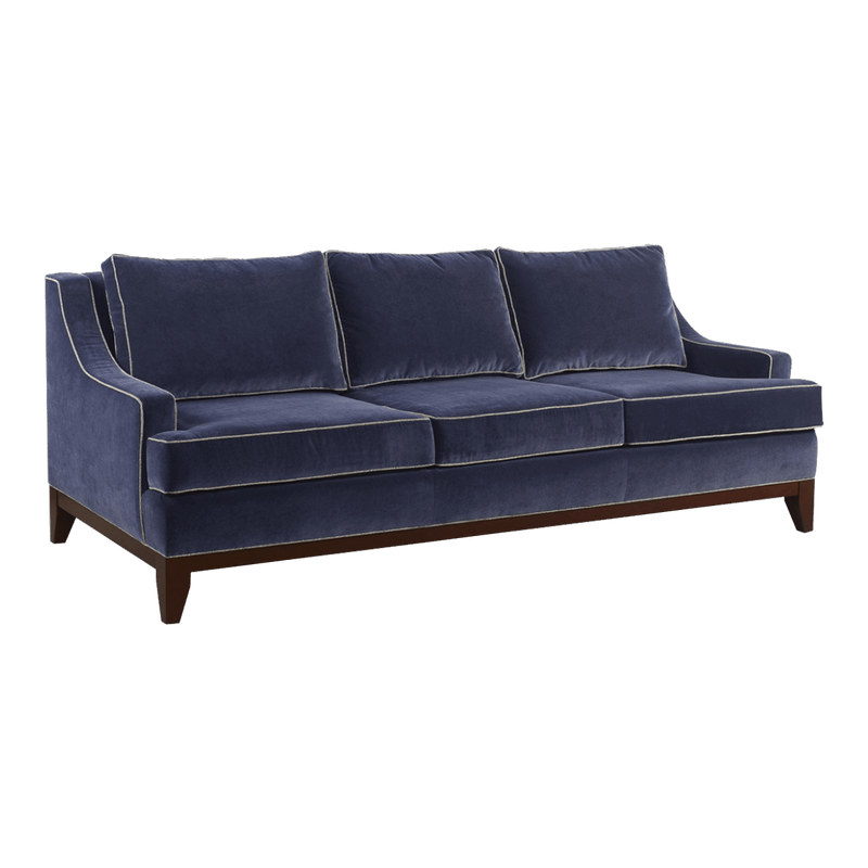 Bey.SF-03 3 Seats Sofa-Dark Blue&Brown