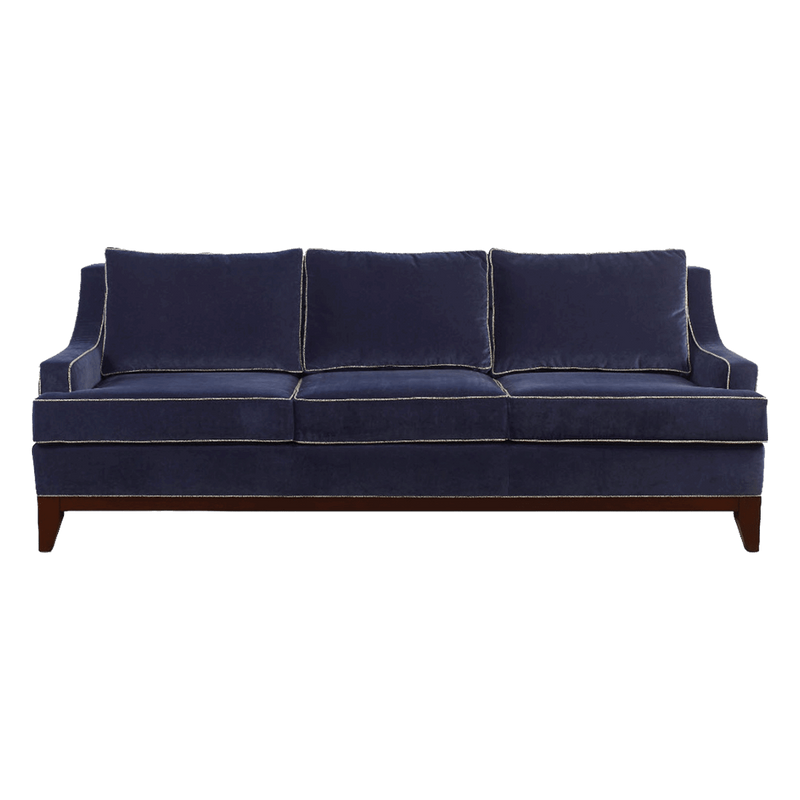 Bey.SF-03 3 Seats Sofa-Dark Blue&Brown