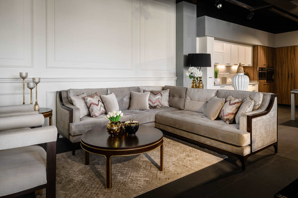 BYT LIVING ROOM L-shaped White Sofa