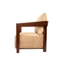 CH-13 LOUNGE CHAIR - White & Brown