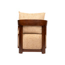 CH-13 LOUNGE CHAIR - White & Brown