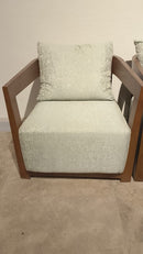 CH-13 LOUNGE CHAIR - Light Green & Brown